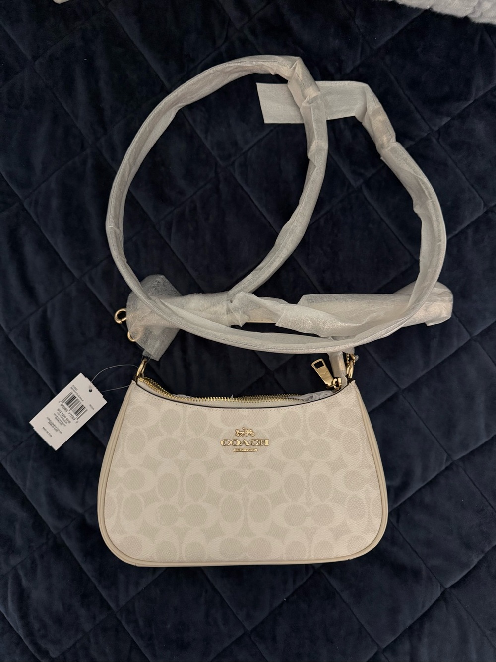 NWT Coach Teri Shoulder Bag in Signature Canvas - Chalk